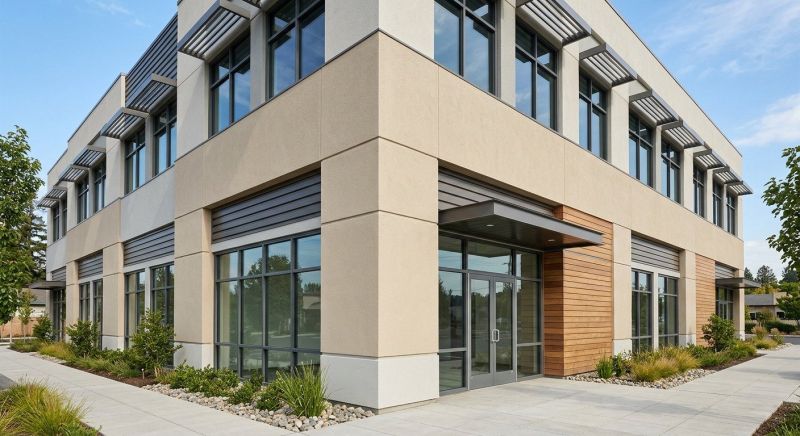 Commercial Stucco Repair project example